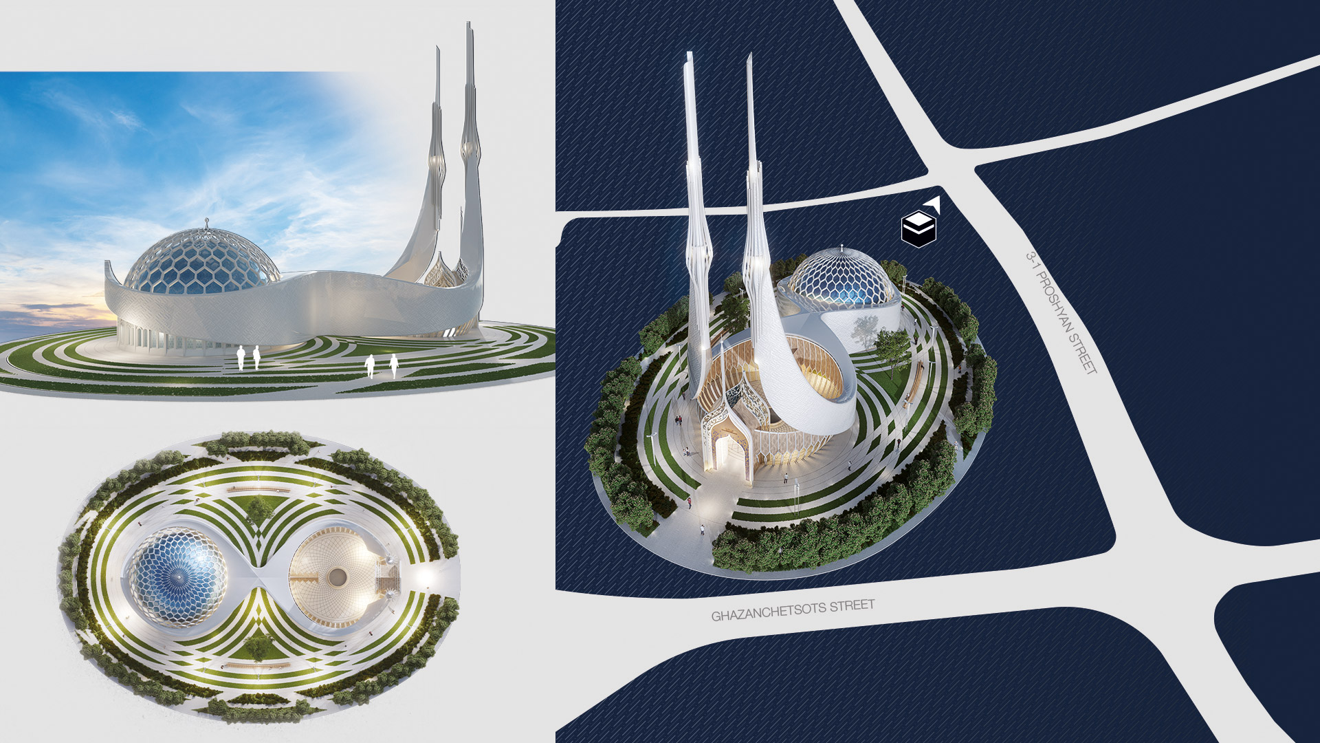 Shusha Mosque (designed and under construction), 2021, Shusha, Azerbaijan